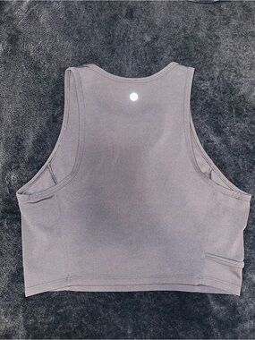 lululemon athletica Charcoal Gray Cropped Tank Top